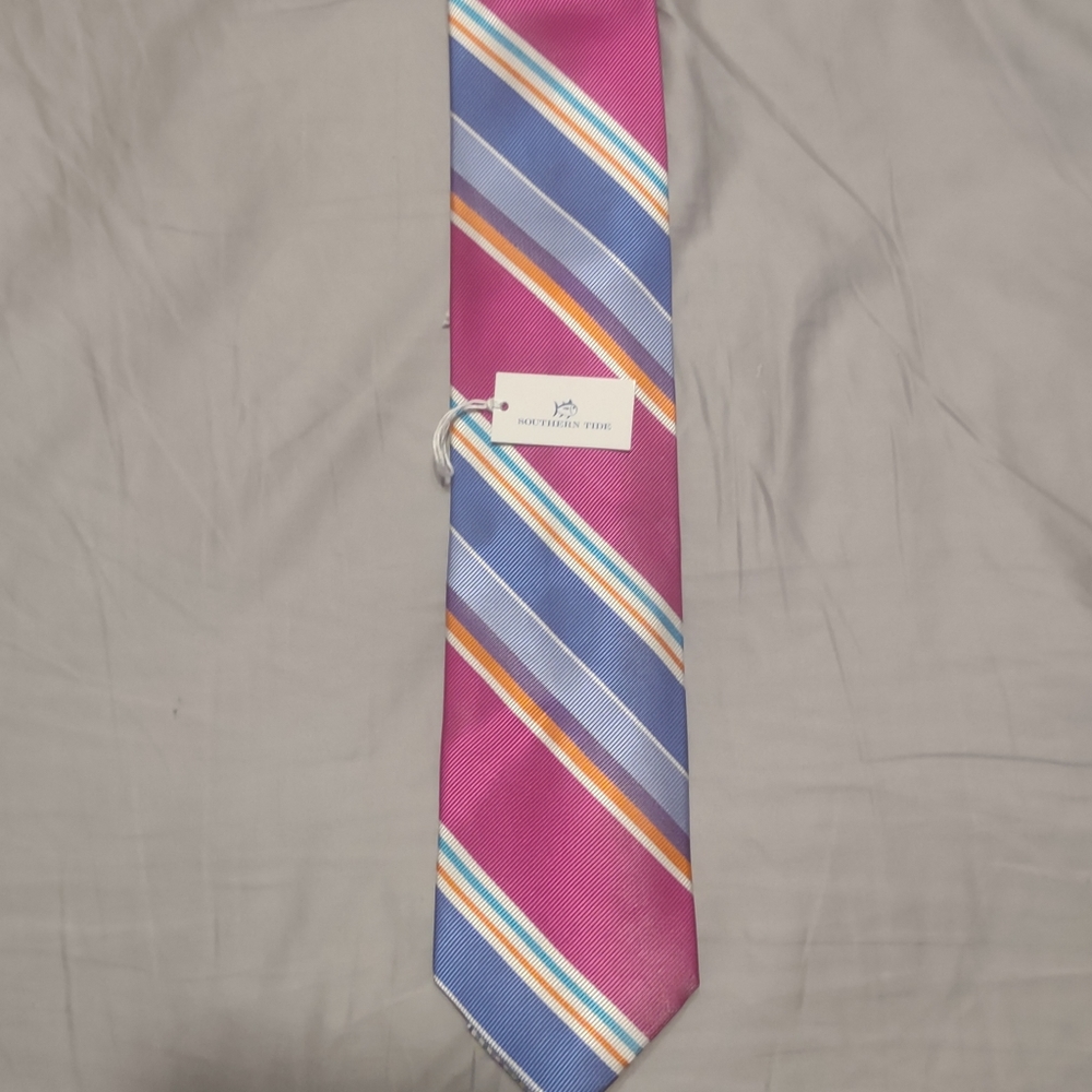 Southern Tide Striped Silk Tie NWT